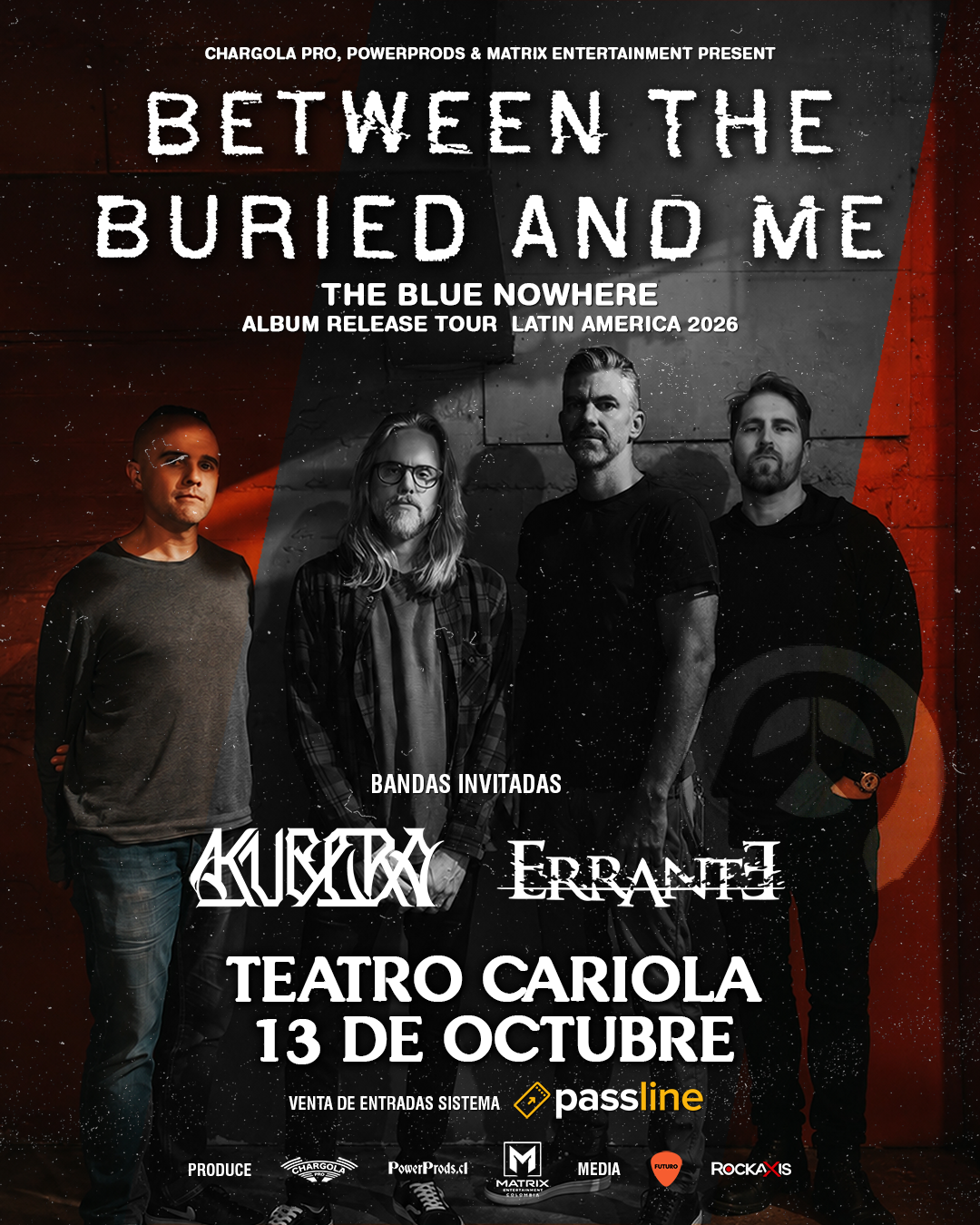 Between the Buried and Me en Chile: Se confirman bandas de apertura